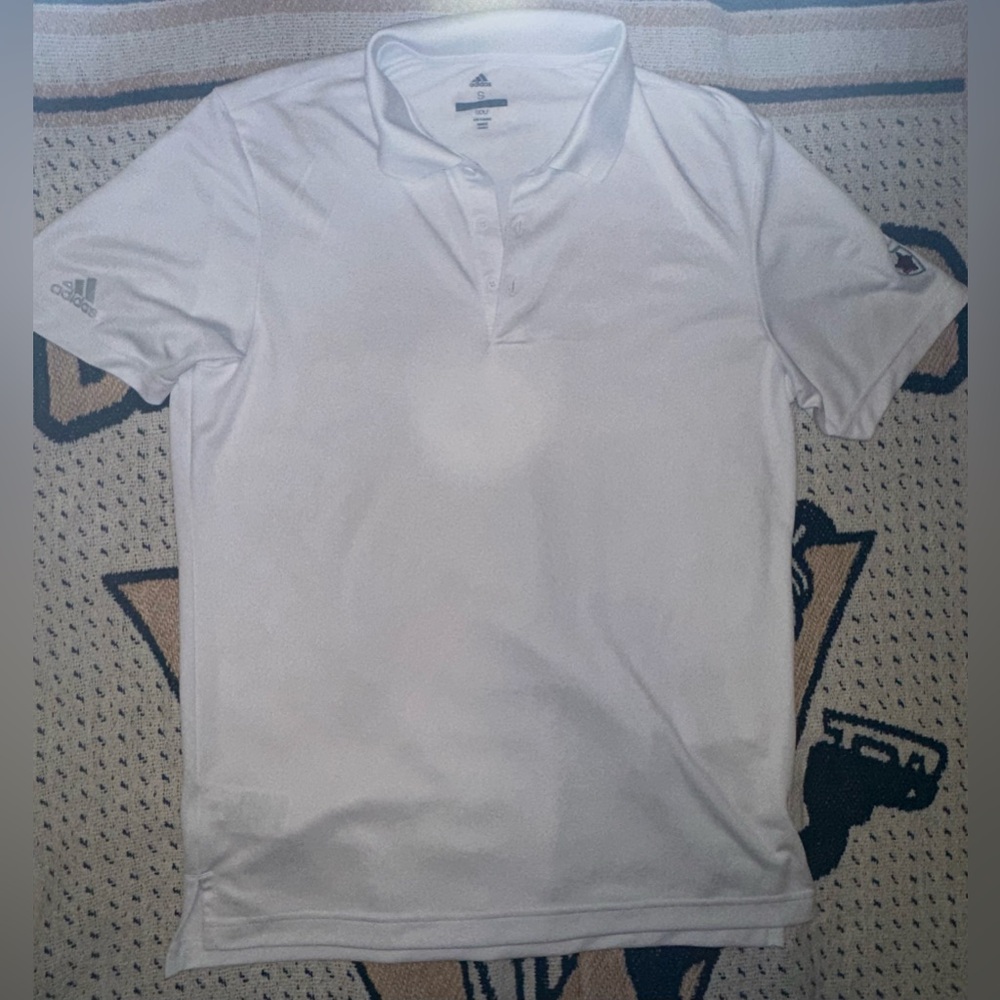 ADIDAS GOLF Breathable White Polo Shirt Sz.S